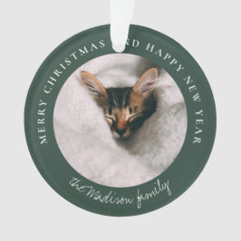 Ornamento Foto Personalizada Clássica Houndstooth