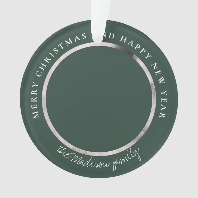 Ornamento Foto Personalizada Clássica Houndstooth (Frente)