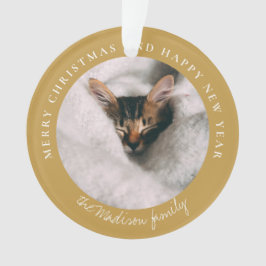 Ornamento Foto Personalizada Clássica Houndstooth