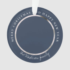 Ornamento Foto Personalizada Clássica Houndstooth