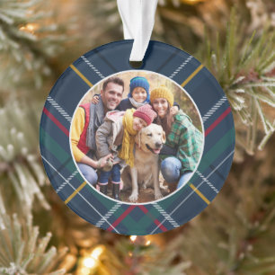Ornamento Foto personalizada da família de quadros de xadre