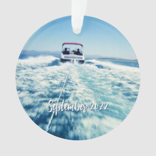 Ornamento Foto personalizada de barco esportivo aquático vel