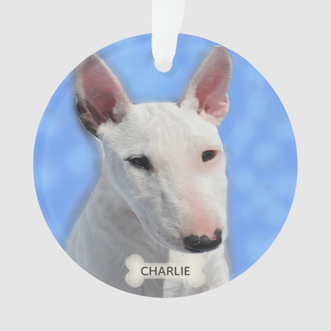 Ornamento Foto personalizada de Bull Terrier (Frente)