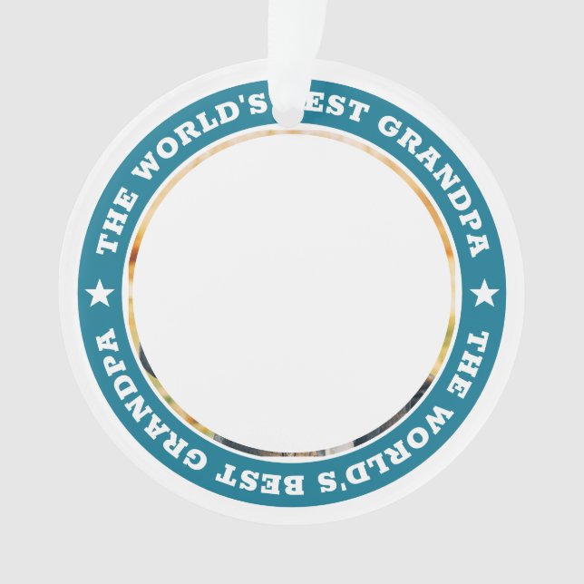 Ornamento Foto personalizada do melhor avô moderno estrela d (Frente)