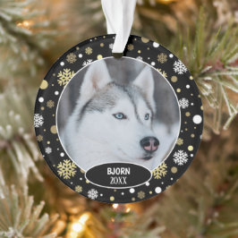 Ornamento Foto Personalizada do Pet Fofinho no 1º Natal em F