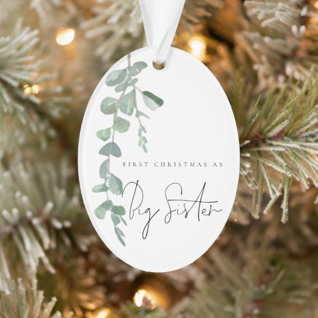 Ornamento Foto personalizada Eucalyptus Primeiro Natal Big S (Árvore)