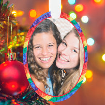 Foto personalizada LGBTQ Orgulho gay Rainbow Frame