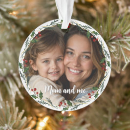 Ornamento Foto personalizada | Mamãe e eu damos presentes | 