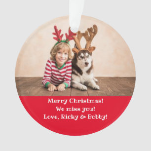 Ornamento Foto Personalizada Nota De Feliz Natal De Você