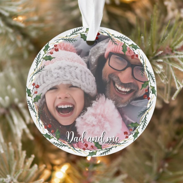 Ornamento Foto personalizada | Presente para pai e Mim | Nat (Árvore)