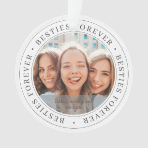 Ornamento Foto personalizada simples e moderna para BFF