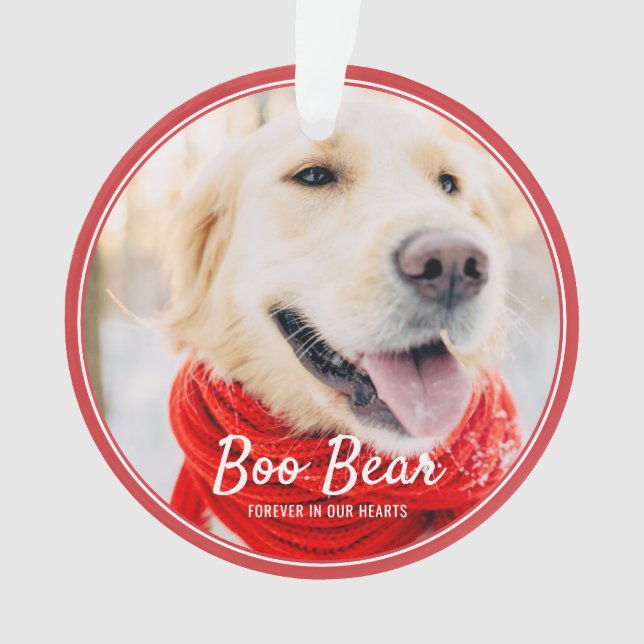 Ornamento Foto Simples dos Quadros Modernos do Pet Memorial (Frente)