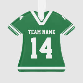 Ornamento Foto verde personalizada de Jersey
