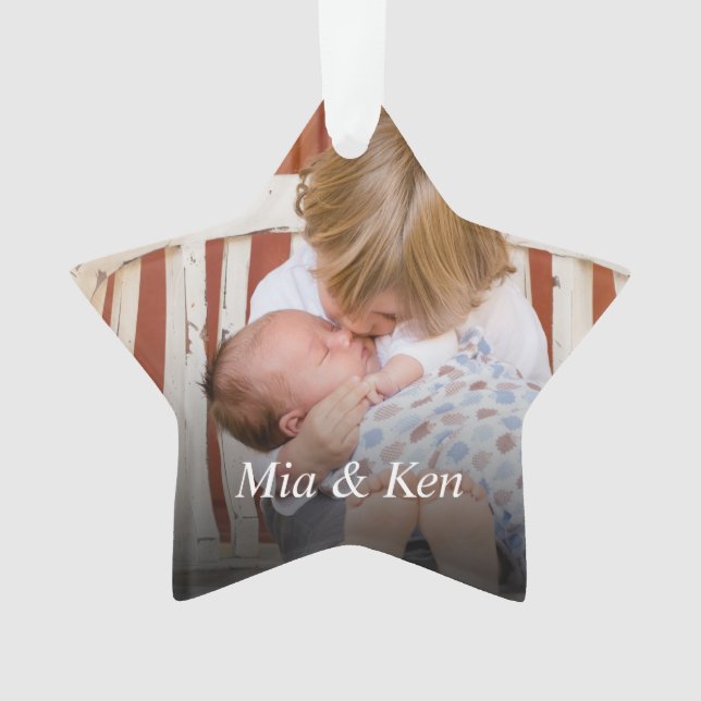 Ornamento Fotografia Personalizada Crie a sua (Frente)