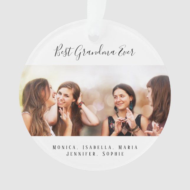 Ornamento Fotografia personalizada Melhor netos Da Avó (Frente)