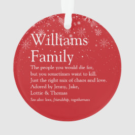 Ornamento Fotos de Flocos de Neve Definição de Família Natal