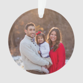 Ornamento Fotos Personalizadas de Família para Férias