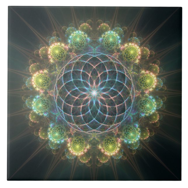 Ornamento fractal floral (Frente)