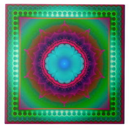 Ornamento fractal luminoso colorido