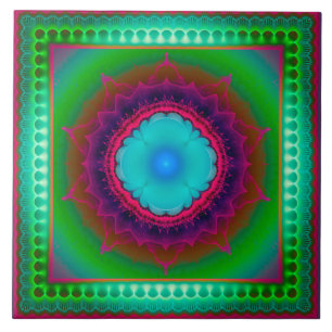 Ornamento fractal luminoso colorido