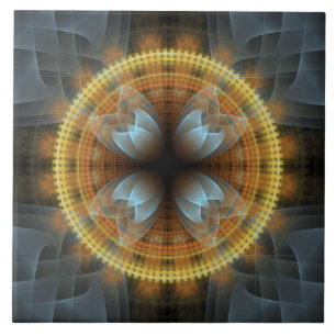 Ornamento fractal redondo de fadas