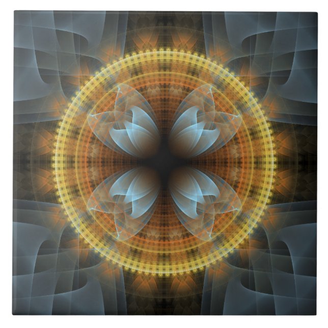 Ornamento fractal redondo de fadas (Frente)
