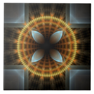 Ornamento fractal redondo de fadas