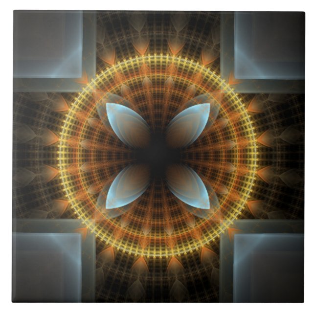 Ornamento fractal redondo de fadas (Frente)