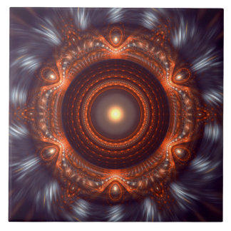 Ornamento fractal redondo espumante