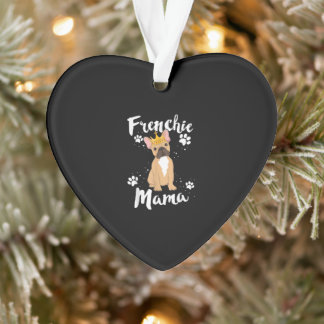 Ornamento Francês Bulldog Frenchie Mama Mulheres Cachorro So