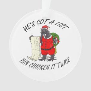 Ornamento Frango Santa Bin