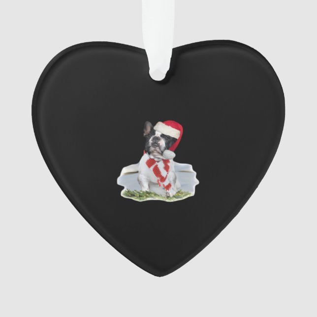Ornamento French Bulldog Christmas Day Holidays Gifts Classi (Frente)