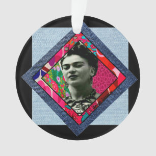Ornamento Frida Kahlo Retro Pink Denim