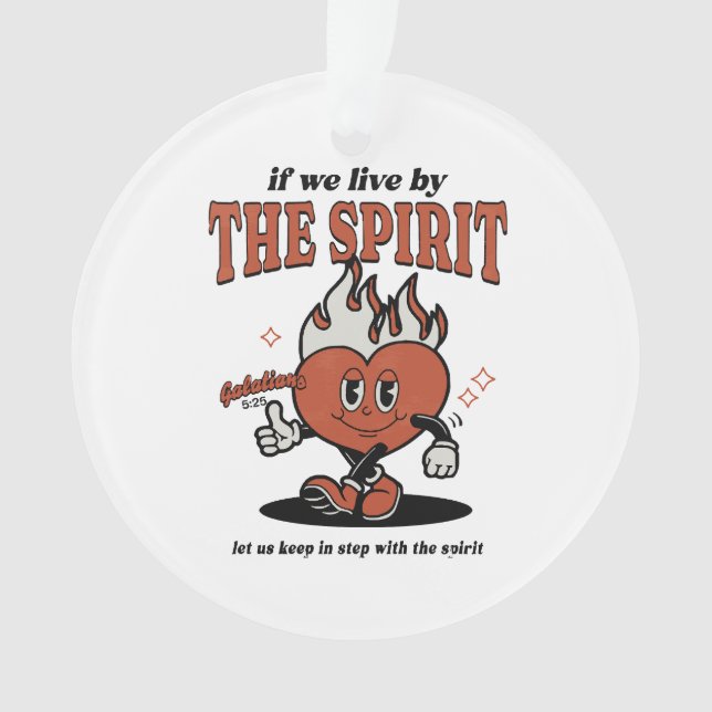 Ornamento Fruta Do Espírito - Viva Pelo Espírito (Frente)