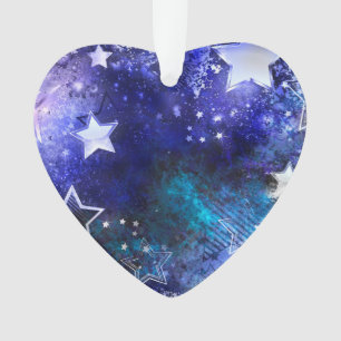 Ornamento Fundo de Espaço com Estrelas