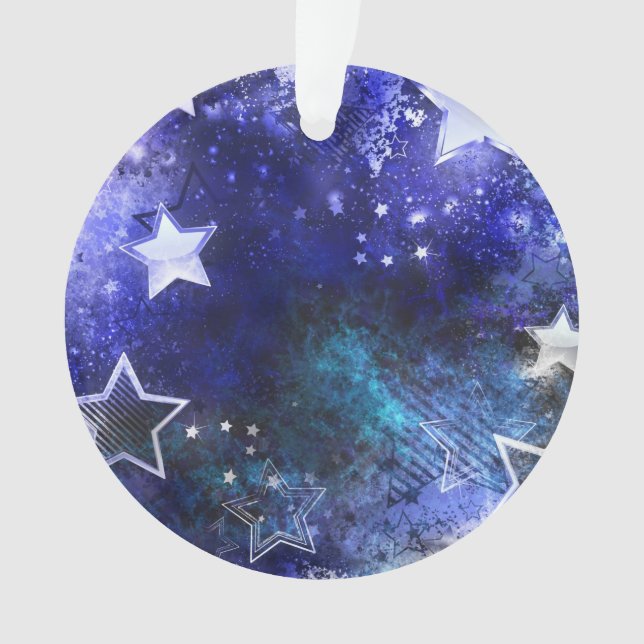 Ornamento Fundo de Espaço com Estrelas (Frente)