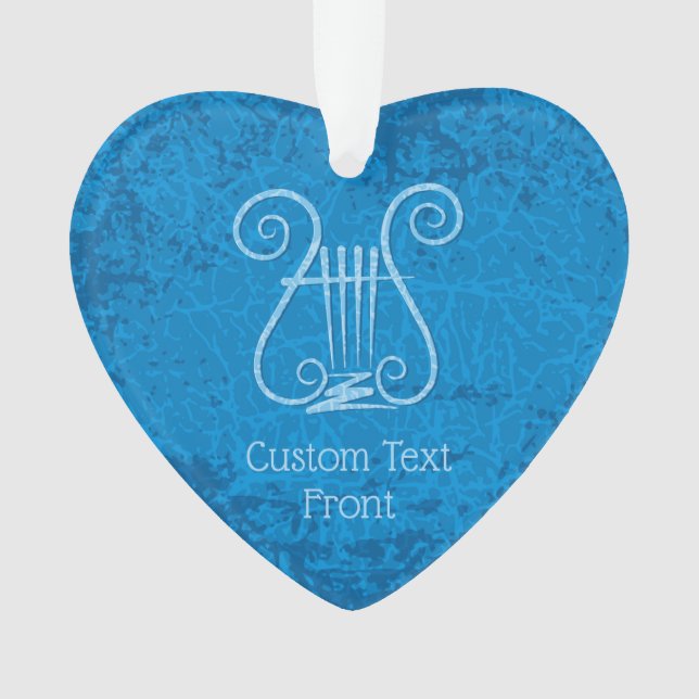 Ornamento Fundo de Lyre Azul (Frente)