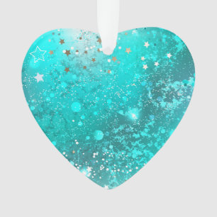 Ornamento Fundo do Mint Turquoise Foil