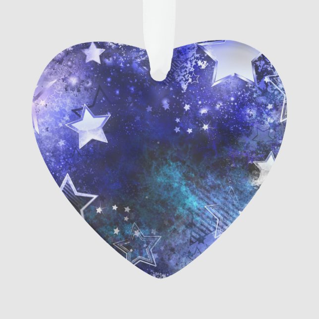 Ornamento Fundo Espacial com Estrelas (Frente)