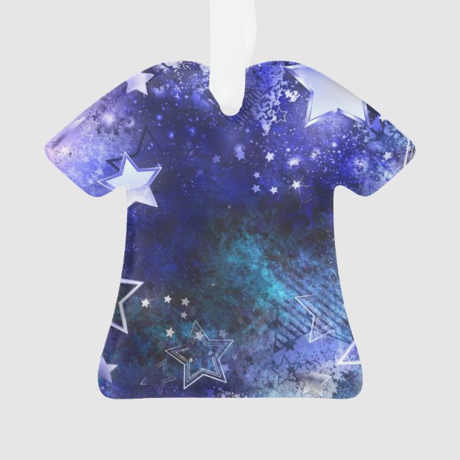 Ornamento Fundo Espacial com Estrelas (Frente)