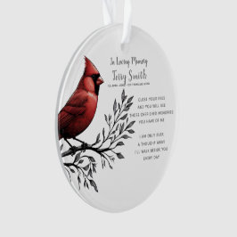 Ornamento Funeral Cardeal Vermelho/Ornamento Memorial