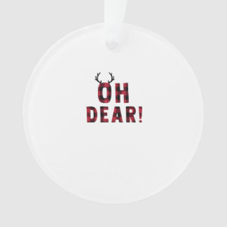 Ornamento Funny Attitude Oh Dear Plaid Deer Creative Design