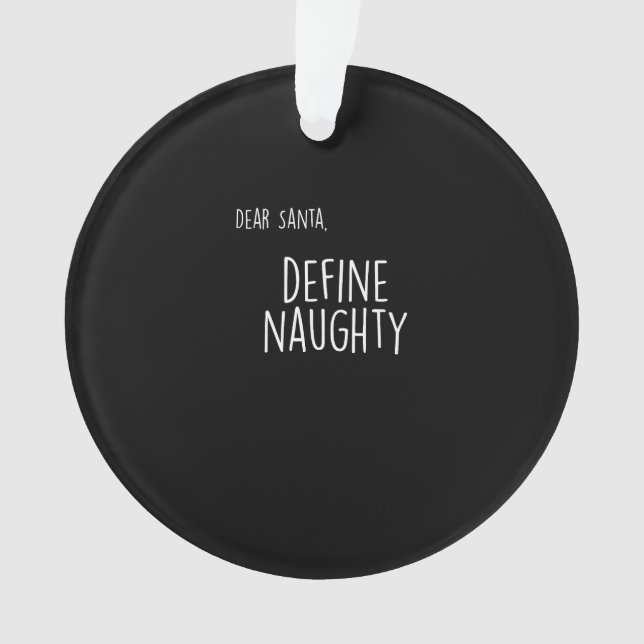 Ornamento Funny Christmas Naughty Nice Santa Checklist (Frente)