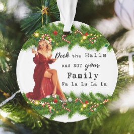 Ornamento Funny Christmas Ornament Retro Best Friend Deck