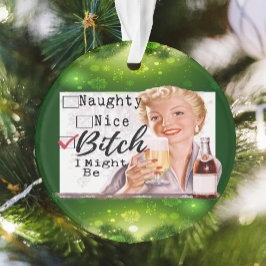 Ornamento Funny Christmas Ornament Retro Best Friend Naughty