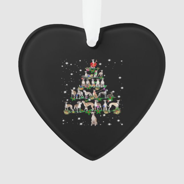 Ornamento Funny Christmas Whippet Dog Lovers Gift Essential  (Frente)