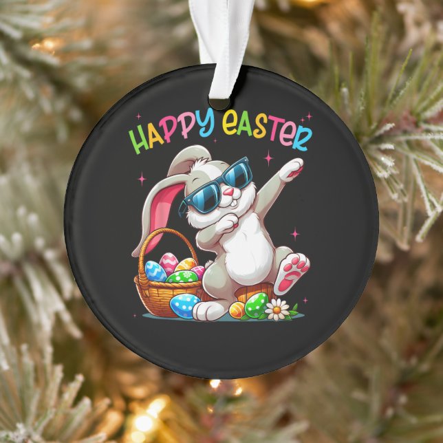 Ornamento Funny Dabbing Bunny Easter Happy Easter (Árvore)