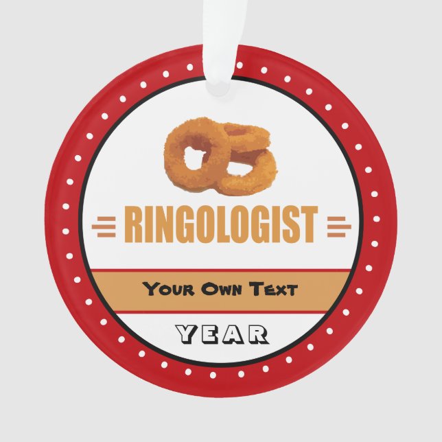 Ornamento Funny Onion Rings Lover's (Frente)