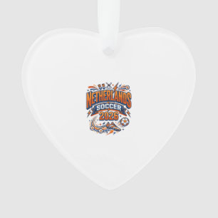 Ornamento Futebol Holanda 2026 Futebol Bold País Tipogr
