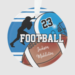 Ornamento Futebol personalizado azul e branco